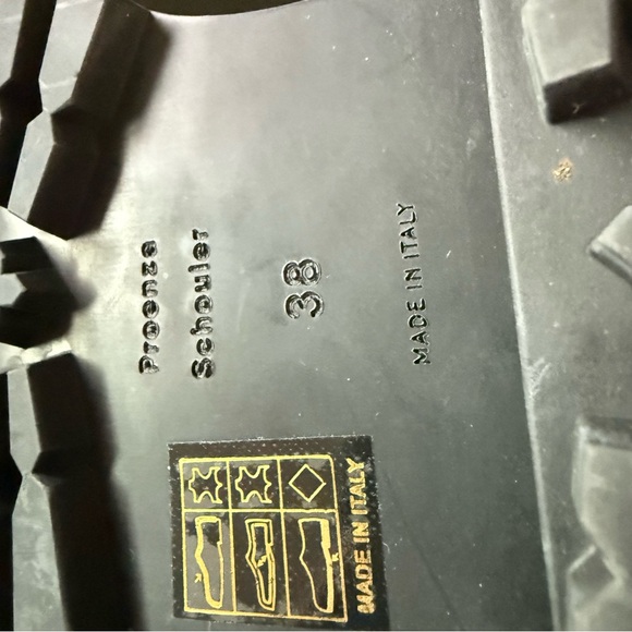 Worn once! Proenza Schouler Black Calf Leather Combat Laceup Boots EU 38 / US 8 - Picture 11 of 13